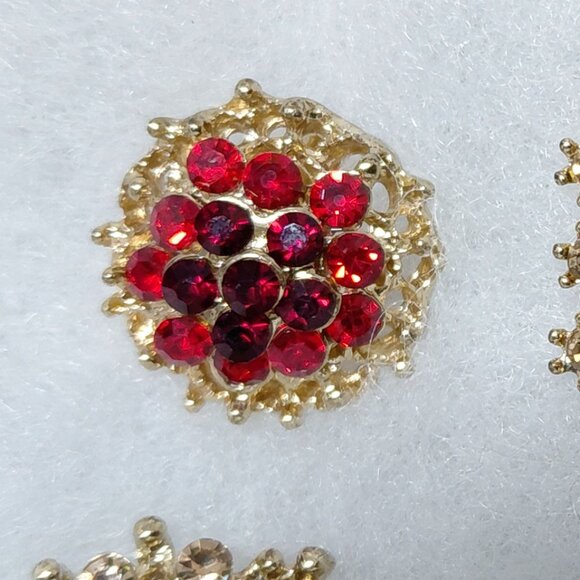 Rounded Gold Brooch Set of 4 - Picture 3 of 7